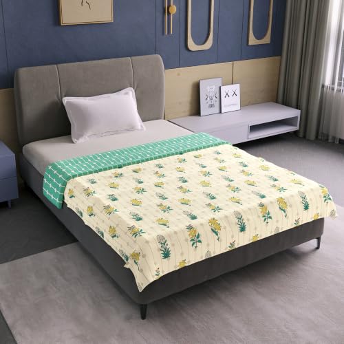 Image of Divine Casa Microfiber Reversible Single Bed Dohar 120 GSM | Soft Lightweight AC Dohar | All Season Reversible Bedding | Breathable & Skin Friendly | Machine Washable | 210 x 140 cm