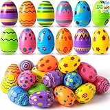 JOYIN Toy 36 PCs Plastic Printed Bright Easter Eggs, Over 3.15'' Tall for Easter Hunt, Basket Stuffers Fillers, Classroom Prize Supplies, Filling Treats and Party Favor JOYIN Toy 36 PCs Plastic Printed Bright Easter Eggs, Over 3.15'' Tall for Easter Hunt, Basket Stuffers Fillers, Classroom Prize Supplies, Filling Treats and Party Favor