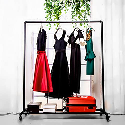 Support de tuyau d'eau rétro avec roulettes pour portant à vêtements - 2