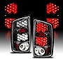 AmeriLite Black LED Tail Lights For Dodge Ram - Passenger and Driver Side
