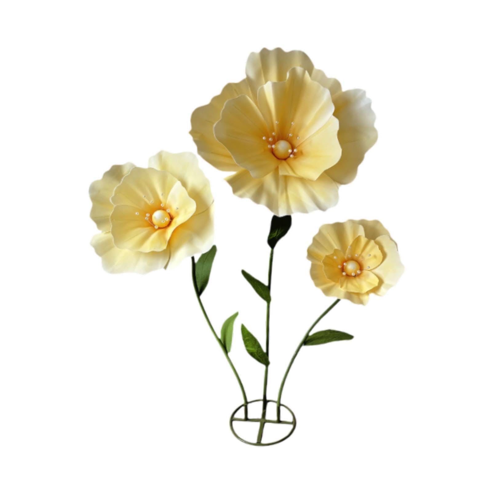 Compositions florales géantes jaune clair 160 cm : la solution pour habiller les grands espaces