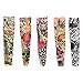 5 Pcs Mangas Tatuajes, (46×11×7cm)Mangas Tatuajes Falsos,Moda Nylon Mangas del Brazo Calentadores...