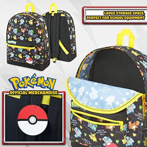 Image of Pokemon Backpack Kids School Bag Boys Girls Teens Pikachu Pokeball