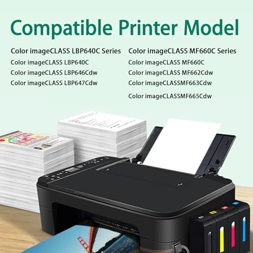 Image of 075 Toner Cartridge Replacement for Canon Color imageCLASS MF662Cdw MF663Cdw MF665Cdw LBP646Cdw LBP647Cdw LBP640 MF660 Series Printers (4 Pack Black Cyan Yellow Magenta)