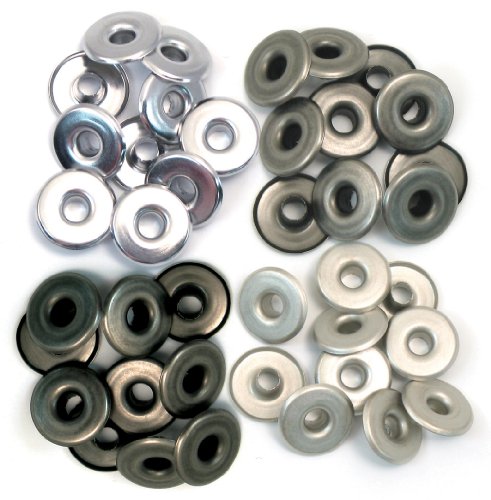 We R Memory Keepers 0633356415961 Eyelets & Washers Crop-A-Dile-Wide-Cool Metal (40 pieces)