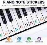Pianos pour enfants de 3 à 7 ans, 37 Clés Piano pour tout-petit avec Microphone et Stickers Piano, Jouet de clavier de musique pour débutants Garçons Filles Cadeau d'anniversaire de Noël