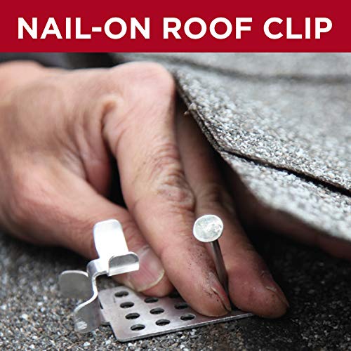 Heat Cable Roof Clip for Securing Ice Dam Heat Tape and Heat Cable to Roofs (25 Pack) (Aluminum)