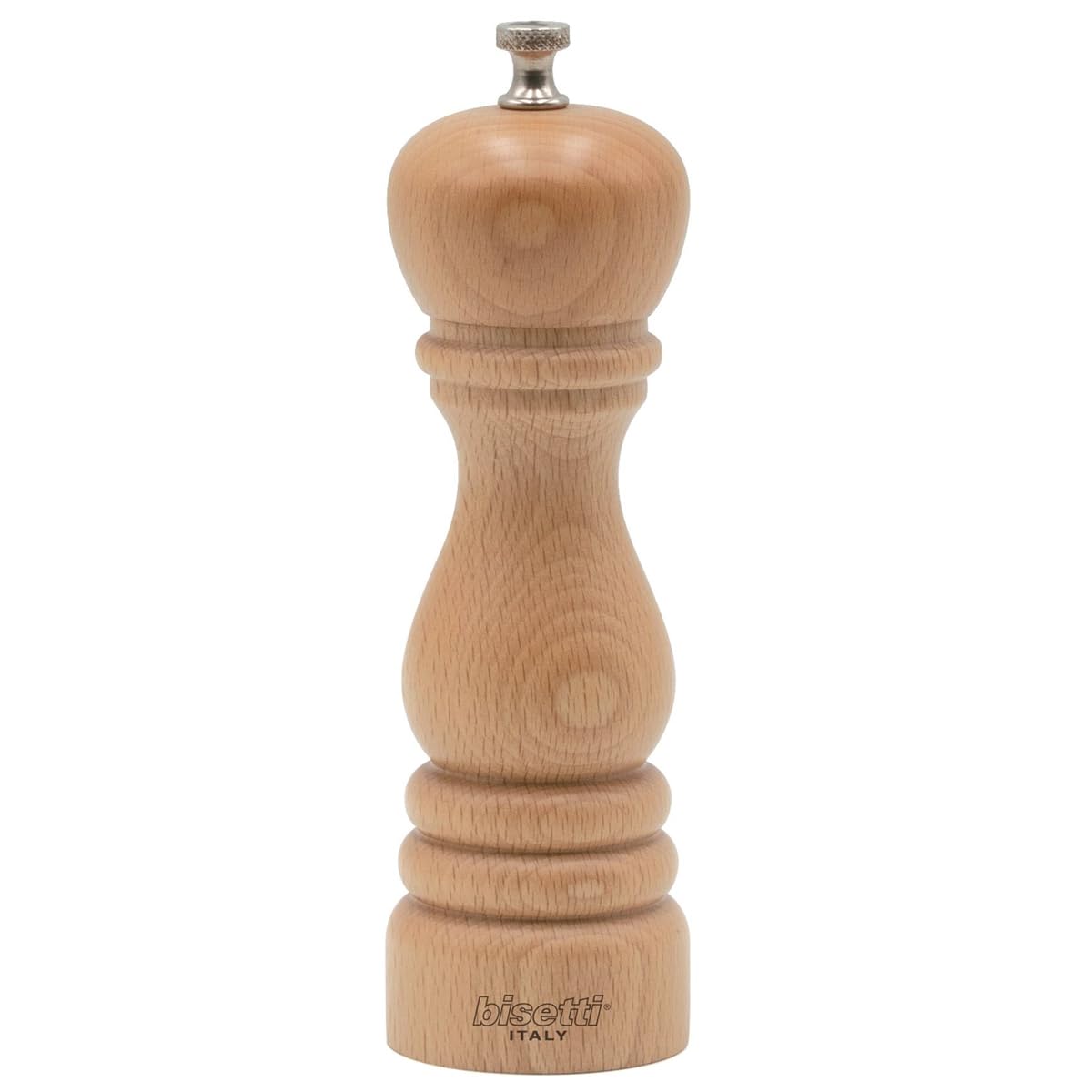 Bisetti Roma Macina Sale, Legno, Beige, 6 x 6 x 19 cm