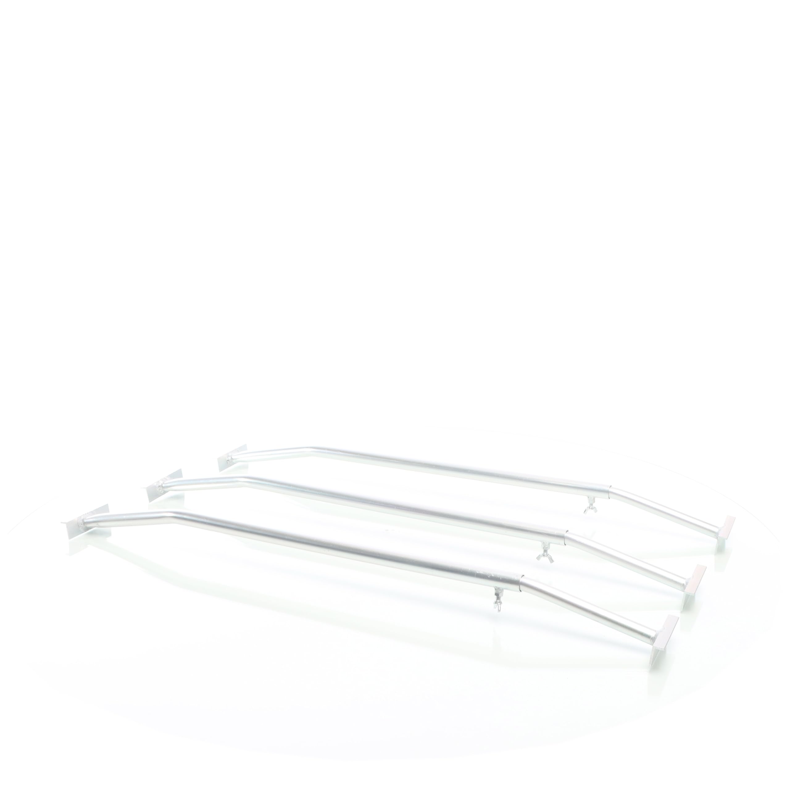 XPOtool Staffe telo per rimorchi leggeri e carrelli appendice, 3 barre allungabili 100-145cm, in alluminio