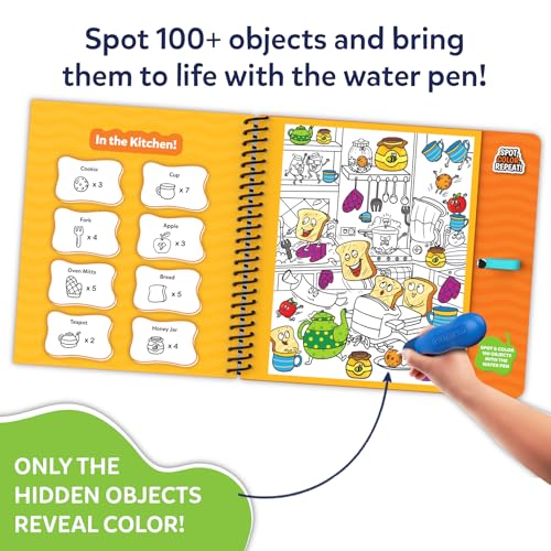 Image of Skillmatics Reusable Search & Find Book - Water Spotter, Mess-Free, Fun Learning Activity, Travel Toy, Gifts for Boys & Girls Ages 4, 5, 6, 7, 8