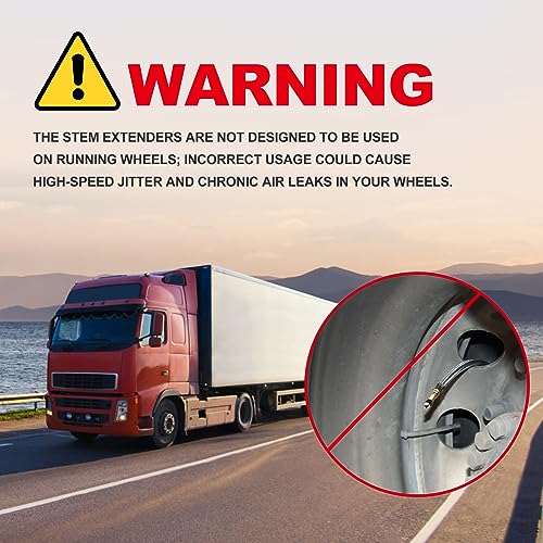 Safelife 2Pcs 12"/300Mm Metal Valve Stem Extenders, Universal Tyre Tire Valve Stem Extension Adaptors Flexible Stainless Steel Braid Hose Made Of Epdm Rubber, Fit For Heavy Vehicles, Silver #TOP6