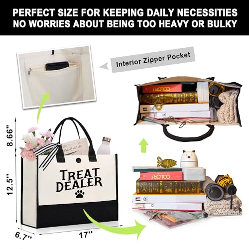 Bolsa Tote de Lona para Amantes de Perros miniatura 3