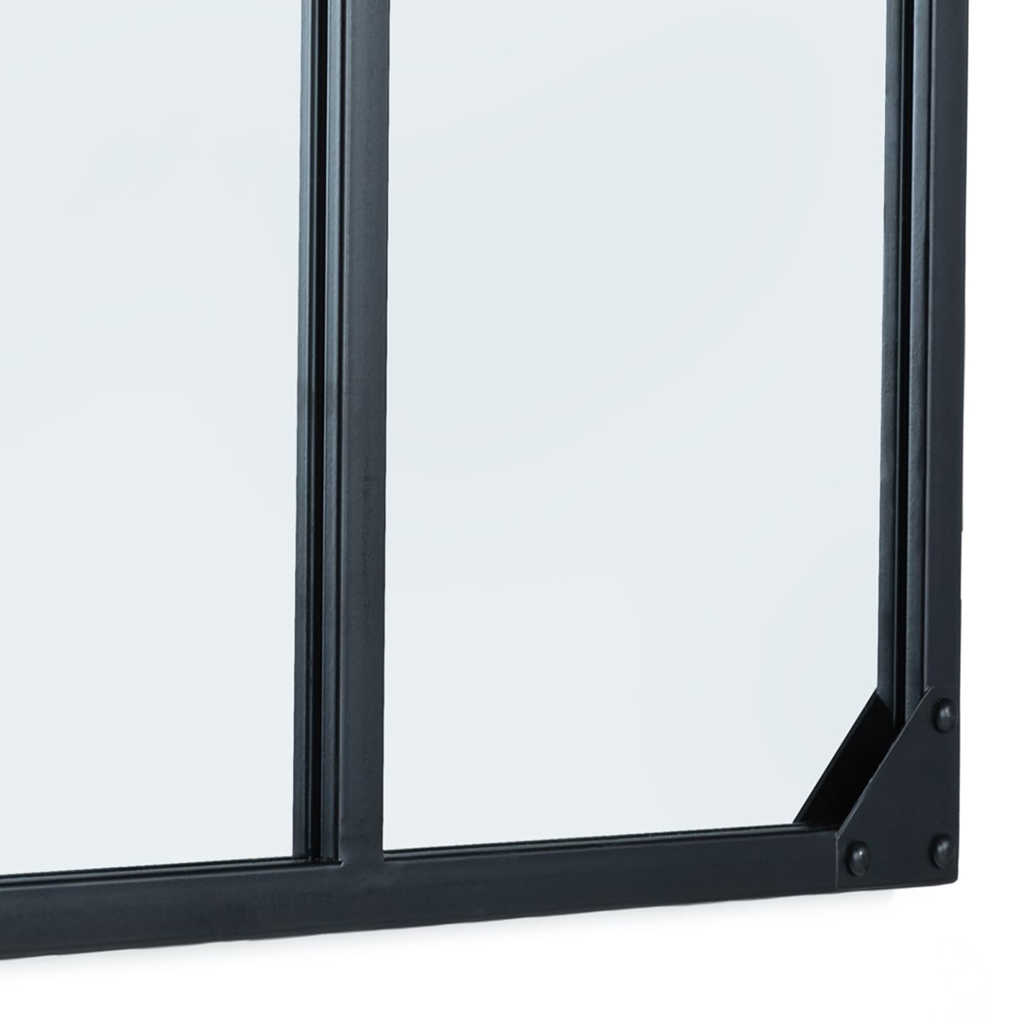 IDMarket - Miroir verrière 4 Bandes Design Industriel 110x70 cm