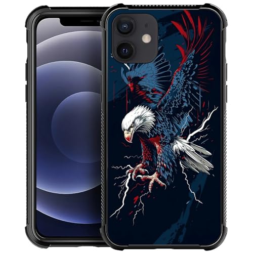 CARLOCA for iPhone 11 Case,Flying Eagle Lightning Animal Woman Pattern Ultra Protection Shockproof Soft Silicone TPU Non Slip Back for iPhone 11