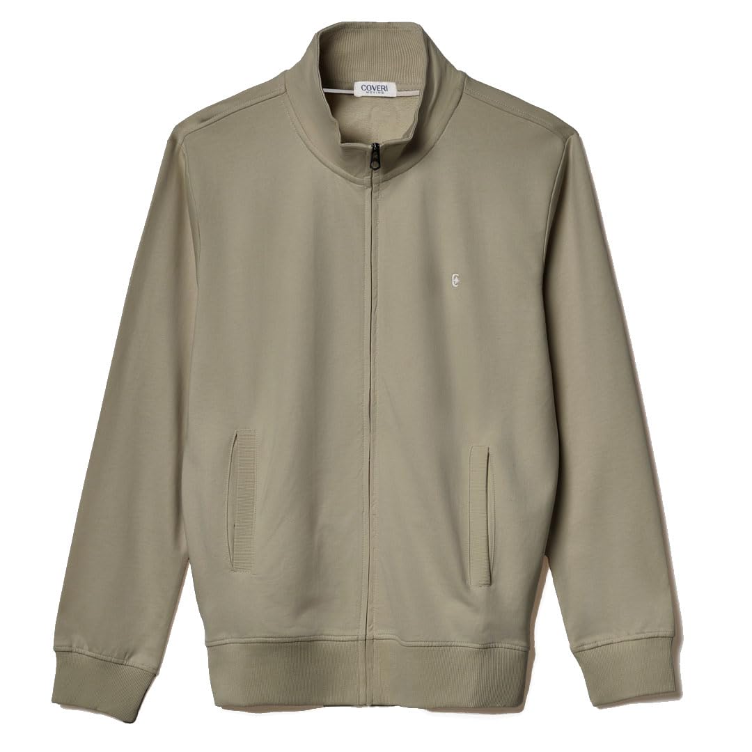 Coveri Felpa Uomo Aperta Cerniera Cotone Garzato Leggero Taglie Forti 3XL 4XL 5XL 6XL