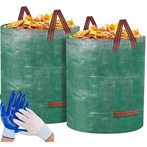 Professional 2-Pack 72 Gallon Lawn Garden Bag Reusable Yard Waste Bags- Yard Debris Bags for Gardening Clippings,Leaf Container, and Lawn Trash