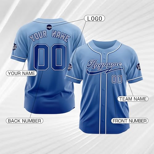 Custom Baseball Jersey Stitched or Printed Personalized Baseball Shirts Name Number Sports Uniform for Men Women Youth miniatura 4