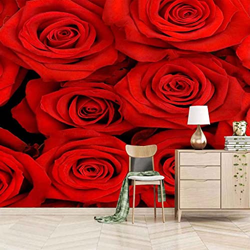 Toile murales rose rouge 3D haute qualité pour décoration chic de restaurant