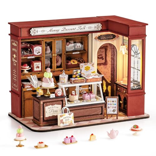 Rolife Miniatura Kit de casa para adultos conversa sobremesa de mel kits de modelos casa de bonecas miniatura decoração da casa casa casa de bonecas para construir presente de aniversário para adultos