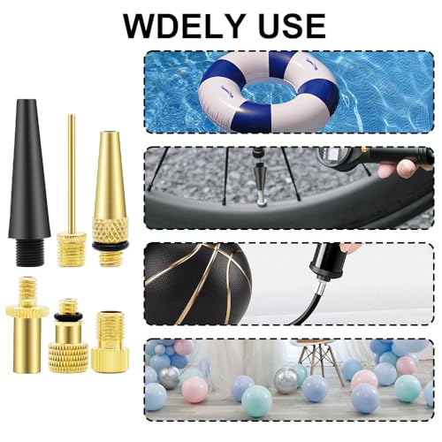 32PCS Bicycle Valve Adapter Set - Brass Bike Tire Valve Adapters, Ball Pump Needle, Nozzle Inflator Adapter, Air Pump Accessories for Standard Pump or Air Compressor, Sports Balls - Thumbnail 4