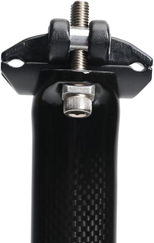 Miniatura 4 de Tija de sillín de carbono 27.2 30.8 13.780 in 15.748 in 3K Fibra de carbono Tija de sillín adecuada para la mayoría de bicicletas, bicicleta de