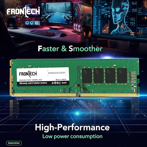 Image of FRONTECH 8GB DDR31600MHz Desktop RAM Memory, Suitable for Gaming, Multitasking (RAM-0044)