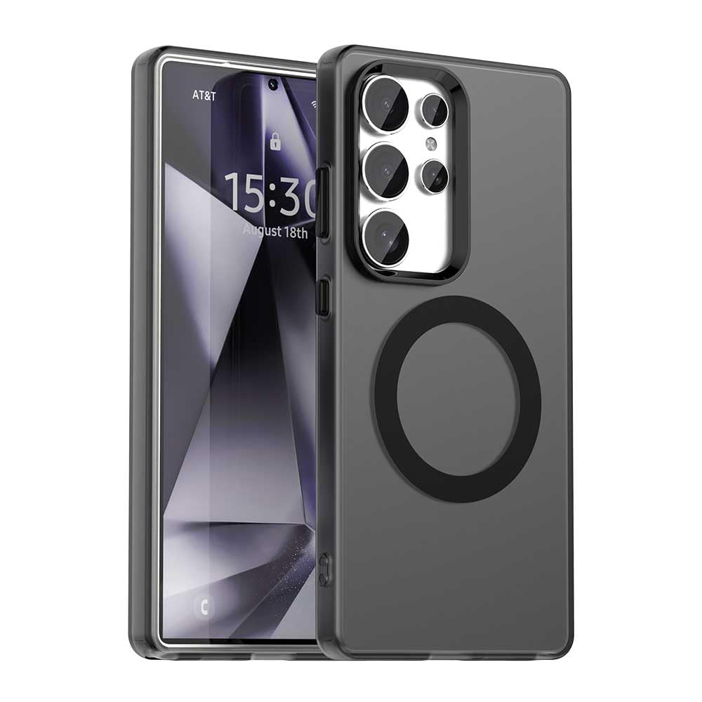 Compatible with Samsung Galaxy S25 Ultra Case Cover,Supports Wireless Charging,Shockproof Magnetic Phone Case,Compatible with Samsung Galaxy S25 Ultra Case Black