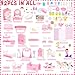 92 Pcs Miniature Furniture Set Accessories Mini Furniture Plastic Bedroom Living Room Bathroom Kitchen Kit Small Pink House for Birthday Gift