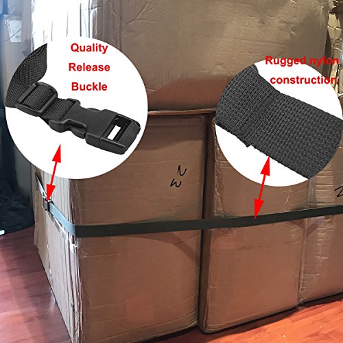 Xtacer Backpack Accessory Strap Luggage Straps (Black - Release Buckle Straps (4-Pack)) #TOP4