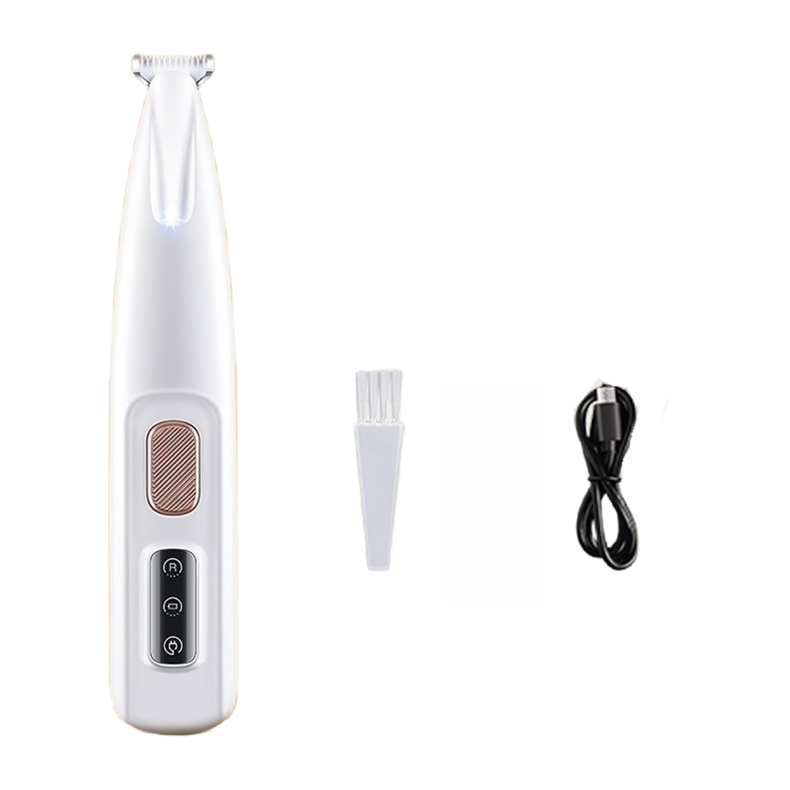 Activ'Pet Tondeuse à pattes Tondeuse silencieuse pour chiens et chats avec éclairage LED, rechargeable par USB, idéale pour un toilettage sécurisé et confortable