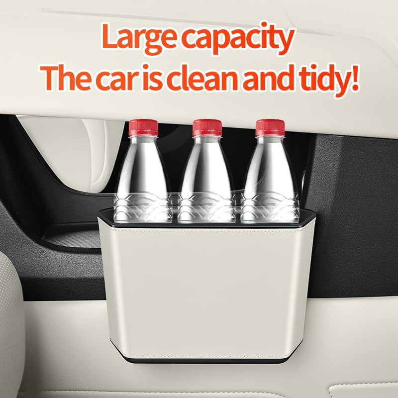 Car Trash Can Storage Pockets - 100% Leak-Proof Organizer,Car Seat Back and Door Hanging Storage,Two Levels Above and Below (black1)