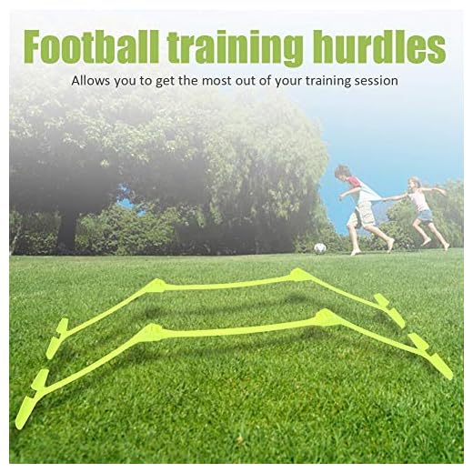 Fußballtrainingsgerät - 2 Stück Fußball, Fußball, Beweglichkeit, Geschwindigkeit, Trainingshilfen, einstellbare Hürden, gelb