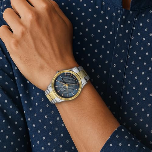 Image of Titan Karishma Wedding Edit Analog with Brown Dial Dual-Tone Yellow Gold and Stainless Steel Strap Watch for Men - 1650BM05