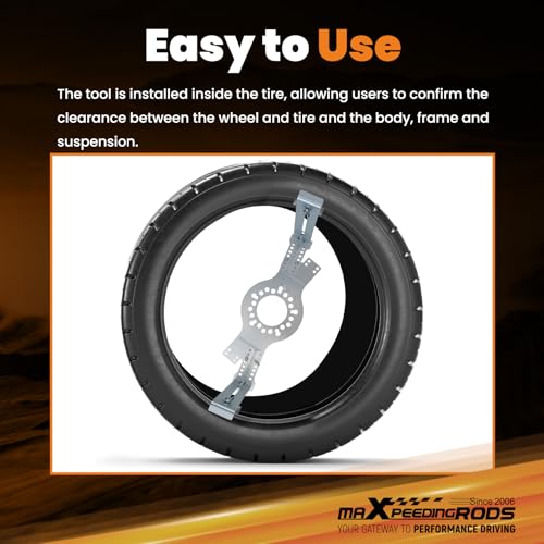 Image of maXpeedingrods Wheel Fitment Tool for 14 inch-22 inch, Wheel Fitment Simulator Tool for 7 inch to 17 inch Wheel Widths, 5-Lug Wheel Bolt Pattern, Wheel Offset Measuring Tool