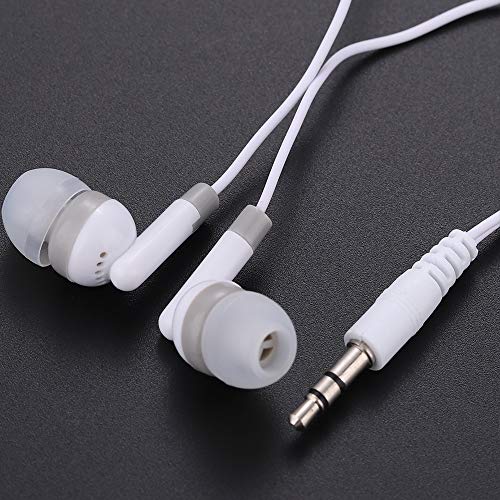 Cn-Outlet Bulk Earbuds Headphones 50 Pack, Wholesale Disposable Earphones For Schools Classroom Students Kids Children (White) #TOP1