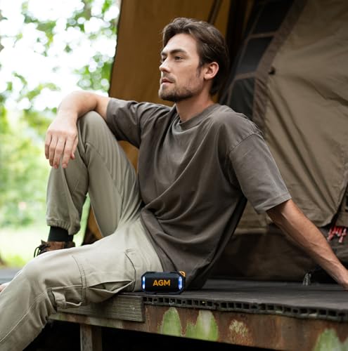 AGM MagROCK Magnetic Portable Speaker Bluetooth 5.4, Compact Wireless Speakers with Stereo Sound, Punchy Bass/TWS Pairing, USB-C, IPX7 Waterproof, LED Light for Outdoors/Party/Present/Holiday/Golf - Image 6