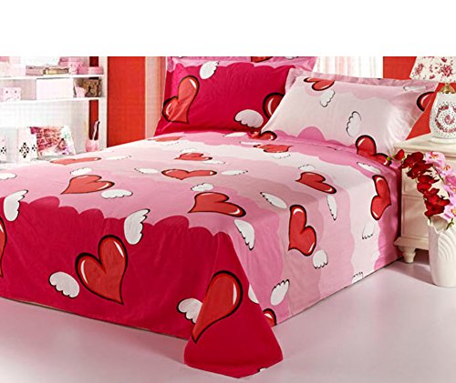 Coton sergé lits doubles imprimé feuilles drap 230x250cm