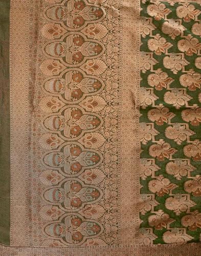 Image of SIRIL Women's Kanjivaram Soft Silk Saree Pure Silk Saree With Unstitched Blouse Piece