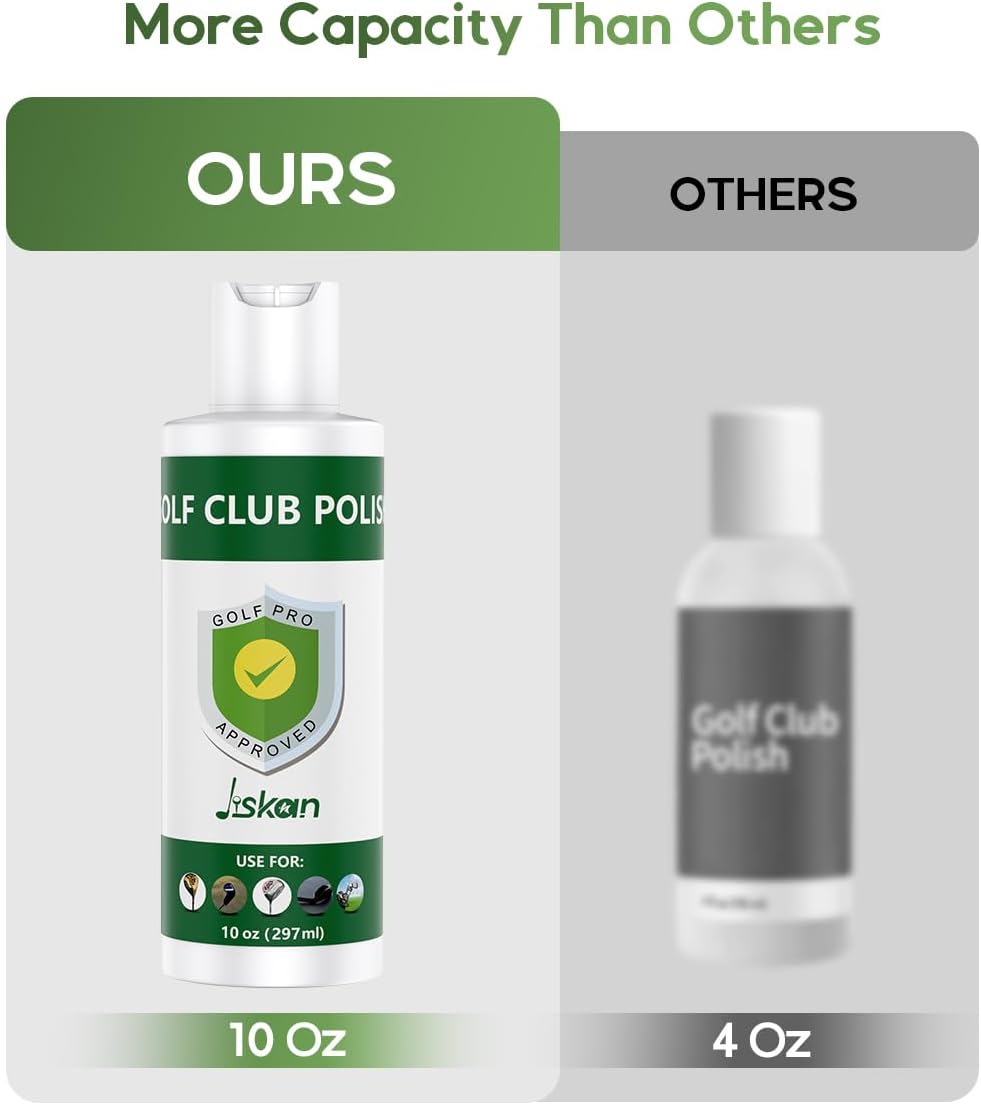 Pro Golf Club Cleaning Kit with Golf Club Cleaner Brush and 10 Oz Golf Club Polish, Cool Golf Accessories Gifts for Men Unique Golf Stuff Golf Bag Accessories Golf Gear - Image 3