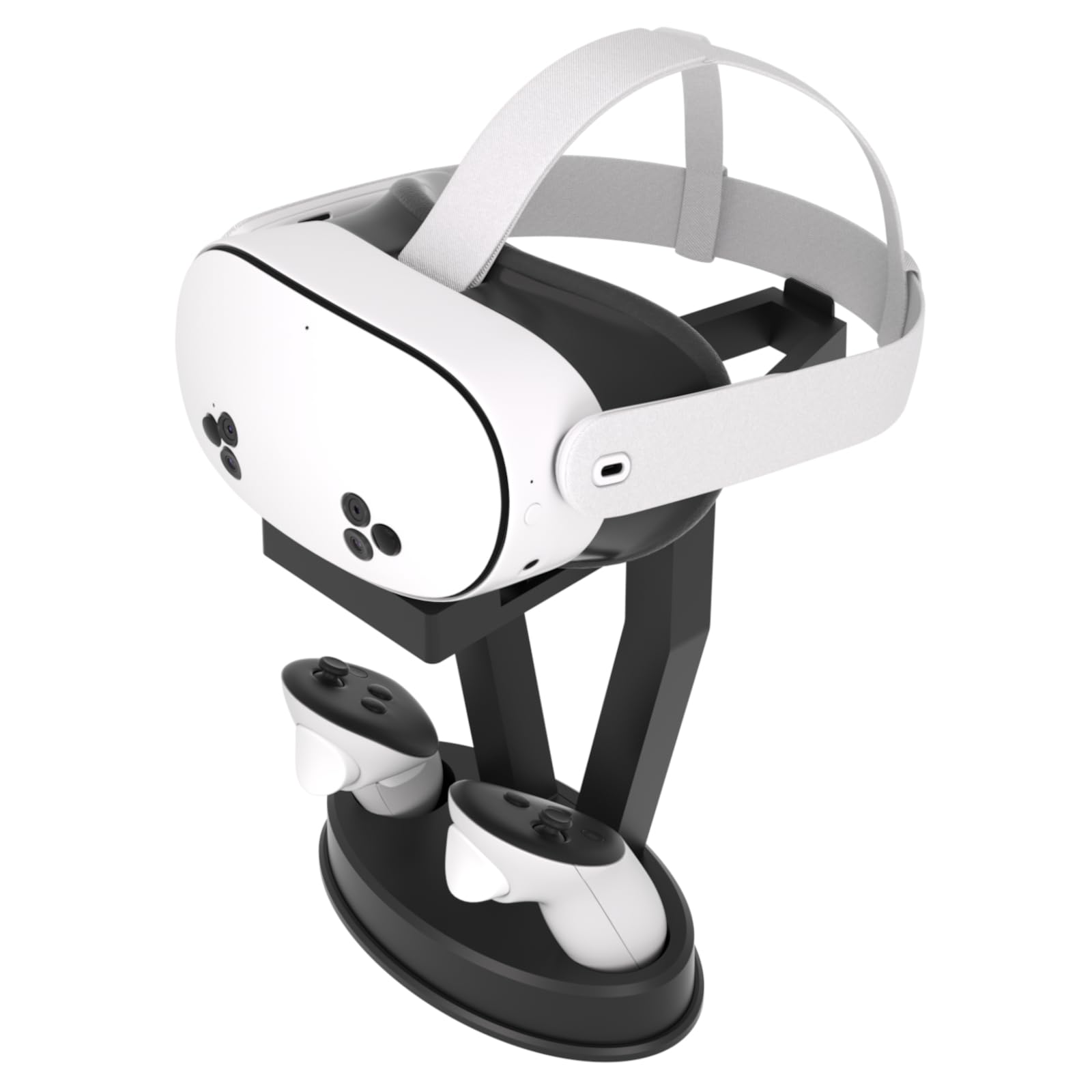 Digicharge VR Headset Stand for Oculus Meta Quest2 / Quest / PS VR Display Mount Station for Headset and Touch Controllers, VR Storage Holder Stand with Base for Controllers