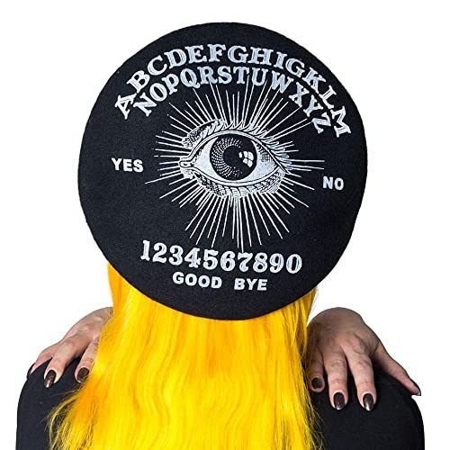 Kreepsville 666 Ouija Planchette Black Beret Hat #TOP1