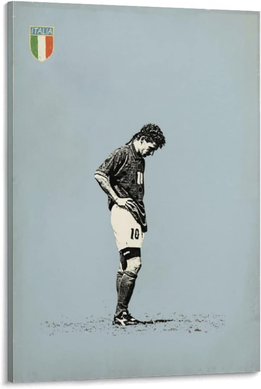 Amazon.co.jp: サッカースターのロベルト・バッジョのポスター