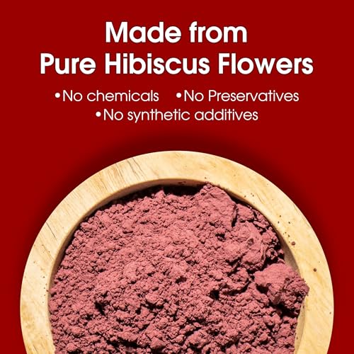 Image of BRALCON Hibiscus Powder - 100gm, Natural Pure Hibiscus Rosa-Sinensis Flower Powder for Face Pack and Hair Mask, Hair Conditioner for Dull Hair & Dry Scalp, Gudhal Ka Phool Powder