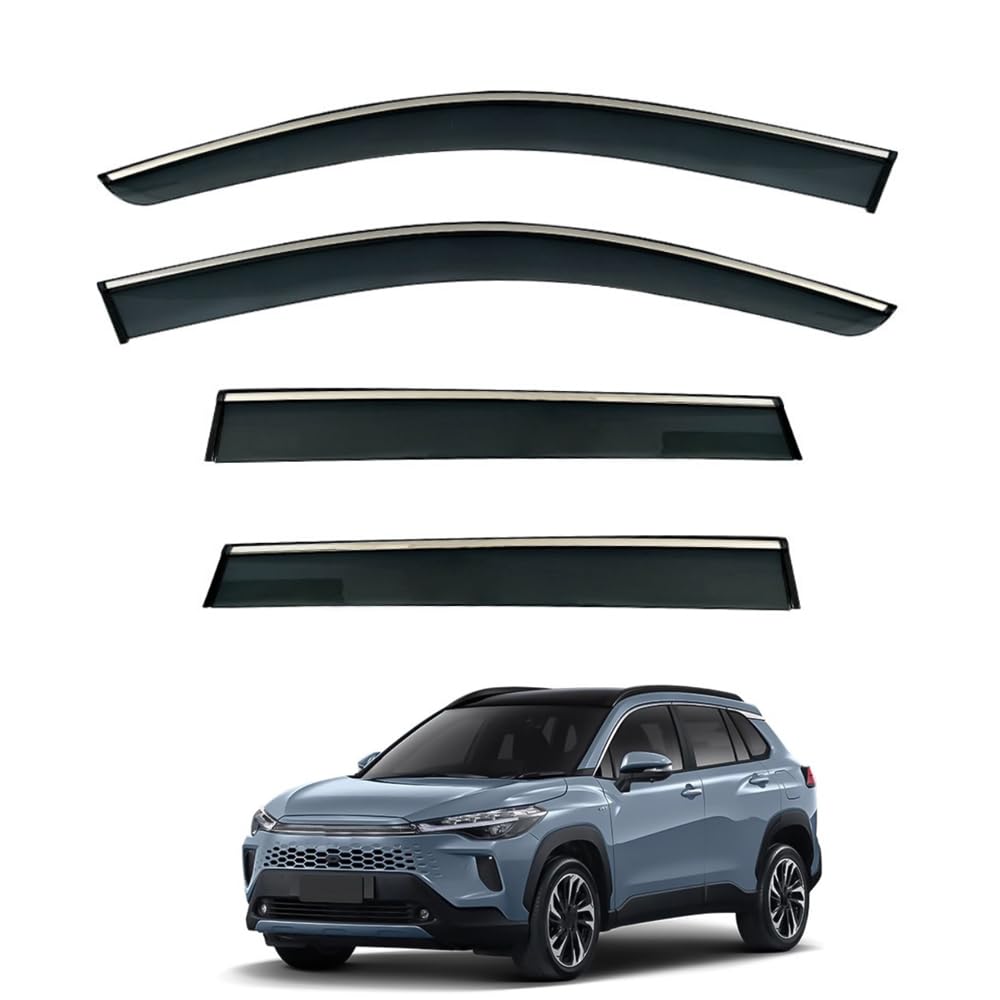 QOEMRHELT 4pc Set In-Channel Wind Deflectors, for Toyota Corolla Cross (XG10) 2021-2026 Window Visors Rain Guards Vent Visors Rain & Sun Protection,Car Accessories,4PCS
