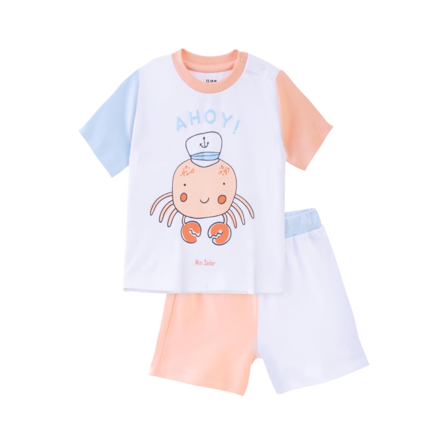 Nap Chief Kids Cotton Printed Co-ord Sets for Boys and Girls, T-Shirt and Shorts for Casual Wear