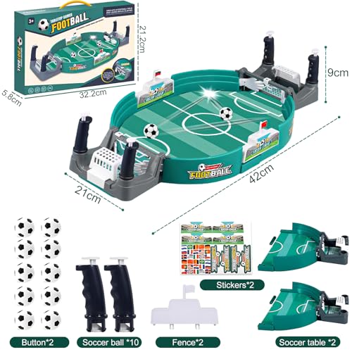 SZSMW Mini Tischkicker - Tischfussball Spiel - TischfußBall Kinder - Geeignet FüR Spielzimmer, Firmenlounges, Hausbars, Partys Im Freien, Perfekt FüR ZusammenküNfte Mit Familie und Freunden – Bild 4
