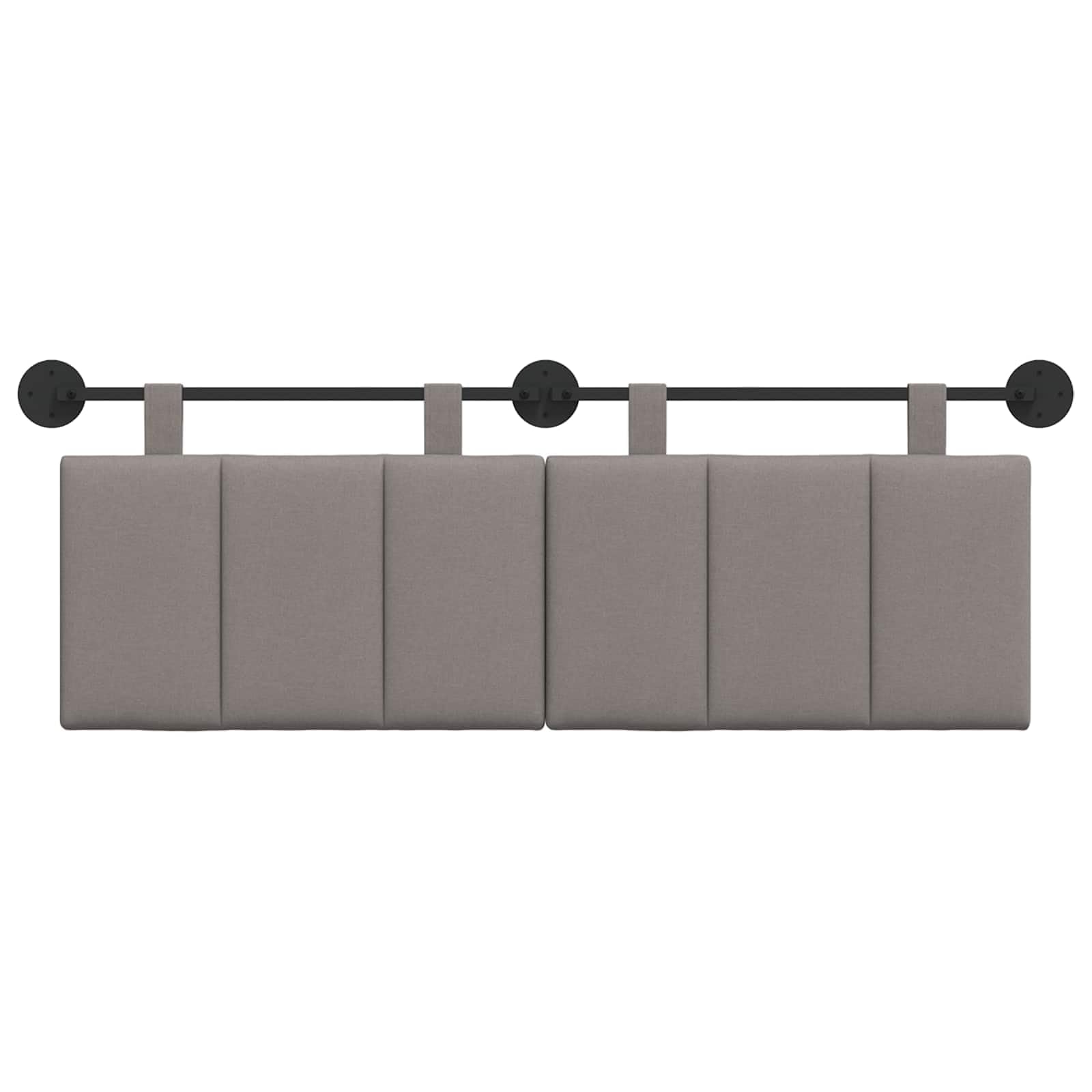 Set da 2 Testiere Letto Sospese in Tessuto Imbottito 130 cm | Pannelli murali imbottiti per camera da letto con cinghie regolabili e montaggio a parete salvaspazio.