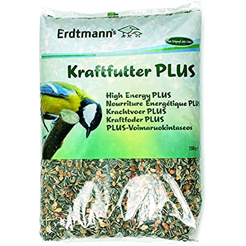 Erdtmanns Kraftfutter Plus I Kraftpaket für Wildvögel I Vielfältige Futtermischung I Angereichert mit Vitaminen I Flexibel einsetzbar I Leckerbissen