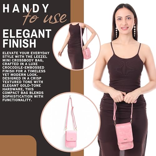 Image of LEEZEL Women's Girls Wallet Sling Bag for Mobile Cell Phone Holder