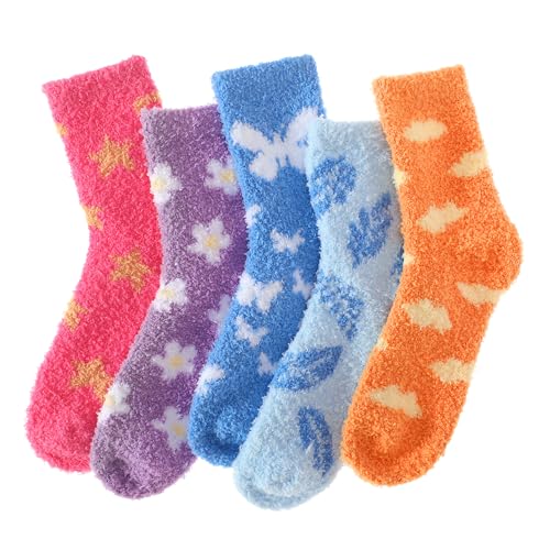 Image of Womens Fluffy Fuzzy Socks,Winter Cozy Soft Warm Socks Gifts for Womens | Soft Comfortable Warm Womens Fluffy Fuzzy Socks